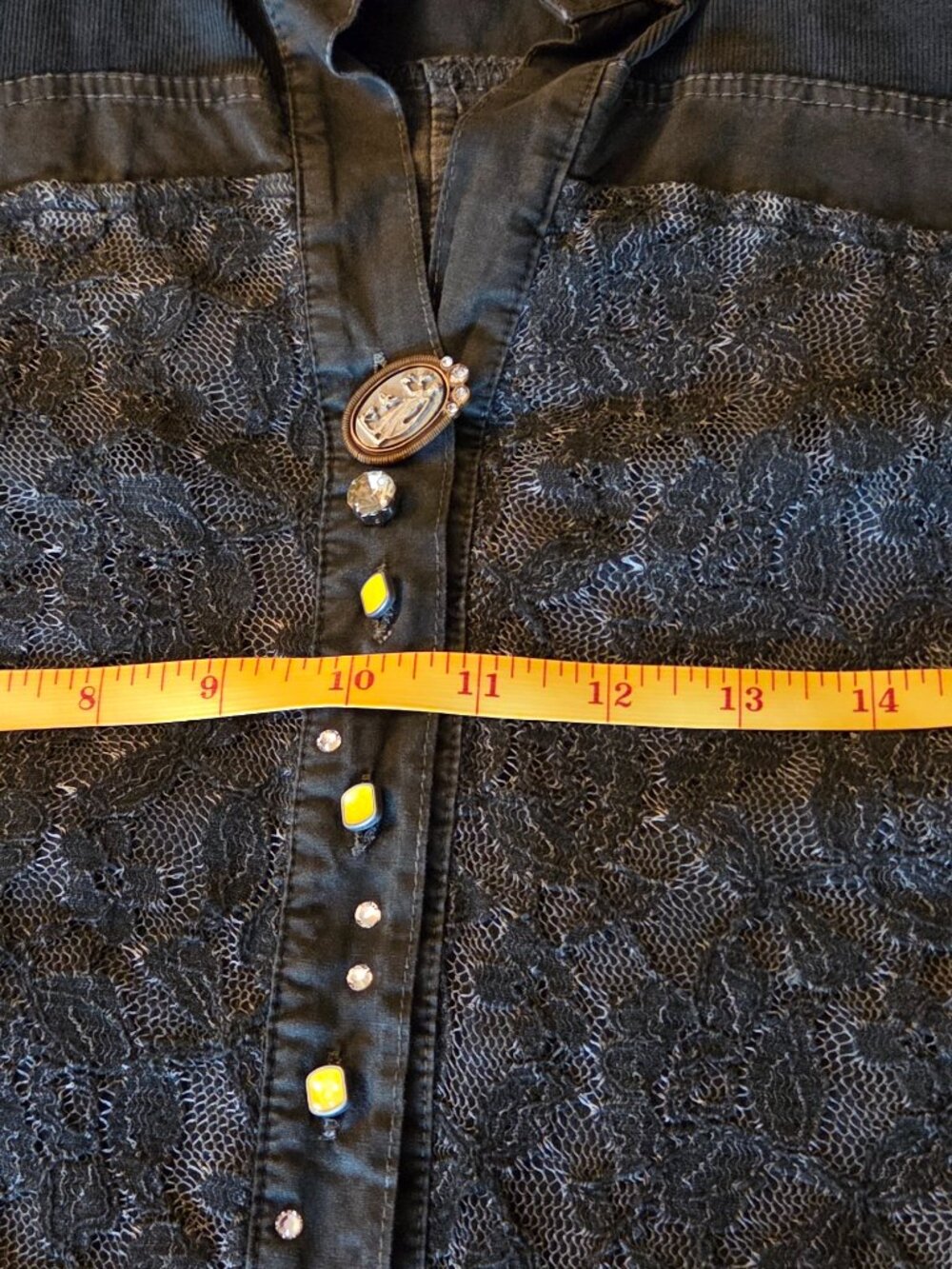 ELISA CAVALETTI GREY BUTTON DOWN BLOUSE/JACKET, XL, MADE IN ITALY - Picture 9 of 13